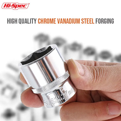 Hi-Spec 8–36 mm 1/2 Zoll Antrieb Deep Impact Steckschlüsselsatz CR-V Stahl Ratschenschlüssel Steckschlüssel Innensechskant Steckschlüsseleinsatz Mutterentfernung Handwerkzeuge Steckschlüsselsatz