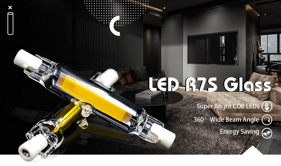 LED R7S Glass Tube COB Bulb 5W 10W 20W High Power R7s Corn Lamp 78mm 118mm J78 J118 Replace Halogen Light AC 220V 110V Lampadas.