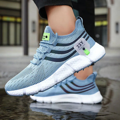 Herren Casual Sportschuhe atmungsaktiv leichte Sneakers Outdoor Mesh schwarze Laufschuhe sportlich Jogging Tenis Wanderschuhe