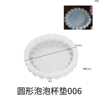Bubble Shaped Tray Silicone Mold Gypsum diy Candle Holder Jewelry Display Tray Mould Resin Mold Concrete Cement Coaster Mold.