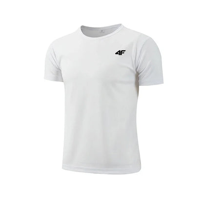 Men's Summer Exercise Trainning T-shirt High Quality Breathable Quick Dry Short Sleeved Top Marathon Gym Fitness Basketball Tees.