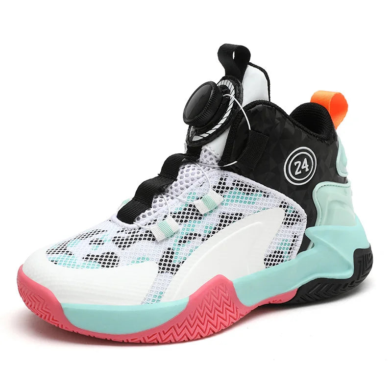 Kids Basketball Shoes Boys Sneakers Non-slip Child Trainer Basket Shoes Outdoor Children Sport Shoes