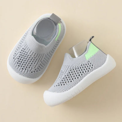 Spring Popular New Baby Shoes Mesh Knit Breathable Kid Girls Boys 0-3T Summer Slip-On Casual Sneakers Toddler Non-Skid Prewalker.