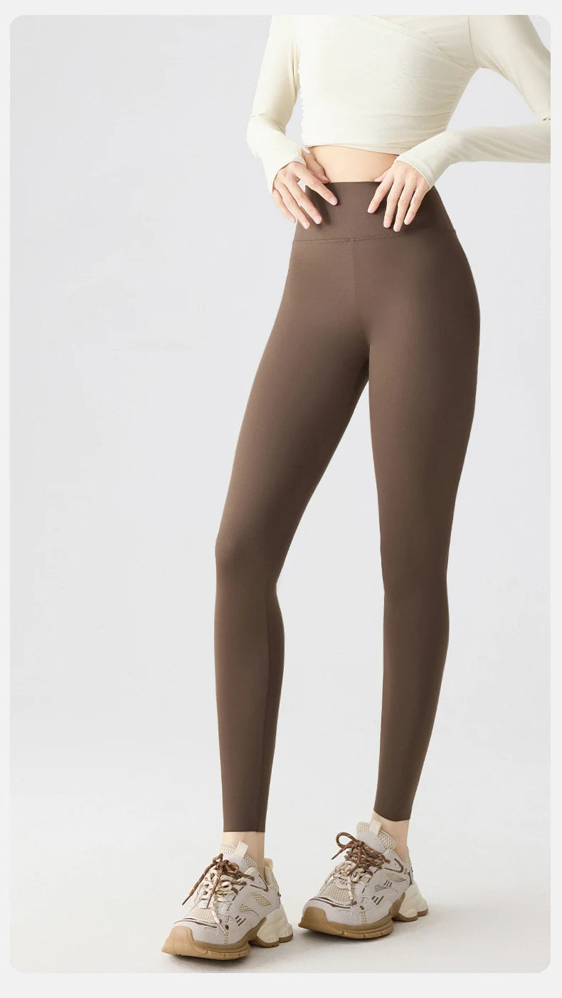 BIVIGAOS Spring Summer Multi Colored Thin Casual Fashion Sharkskin Leggings Women High Waist Tight Sport Cycling Fitness Legging.