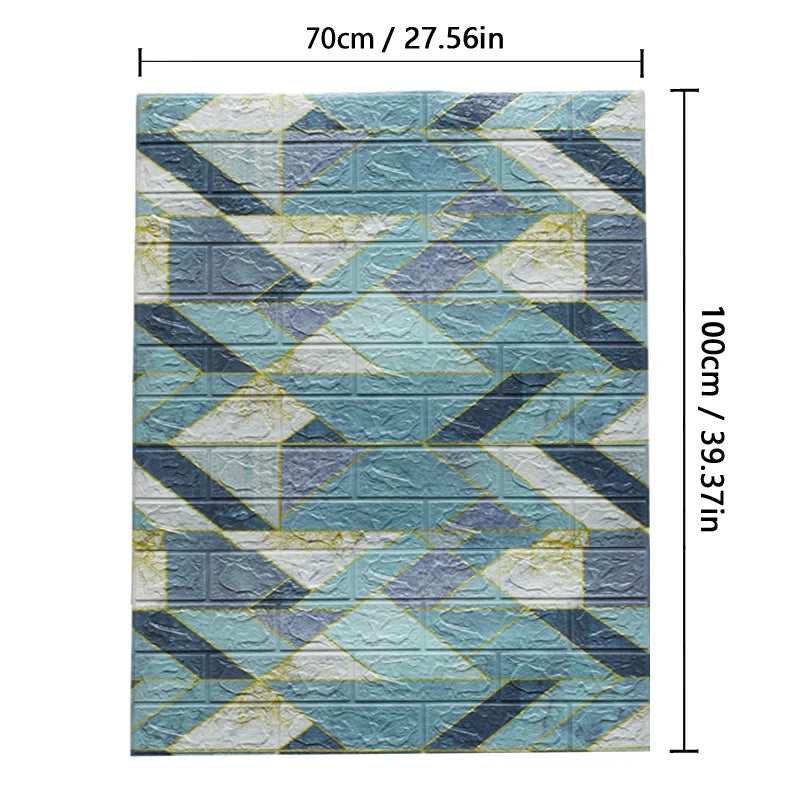 Pvc Brick Pattern Self-adhesive Wallpaper DIY Room Decor 1-10pcs 70cmX1m Waterproof Wall Stickers 3D Modern Home Decoration