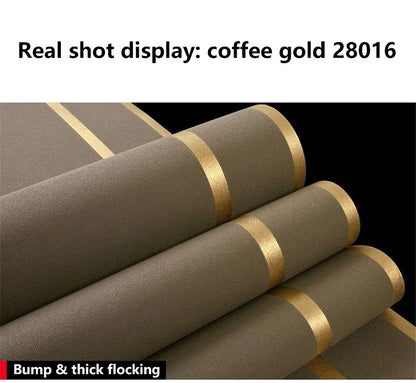 Hirschleder Samt Tapete Nordic Geometrische Muster Streifen Moderne Einfache Wohnzimmer TV Hintergrund Wohnkultur Vlies Wand Papier