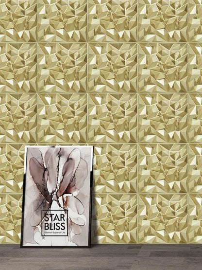 10pcs Diamond Design Decorated 3D Wallpanel, 30cmx30cm Matte White/Black/Golden, Diy Home Decoration Wallboard Wall stickers