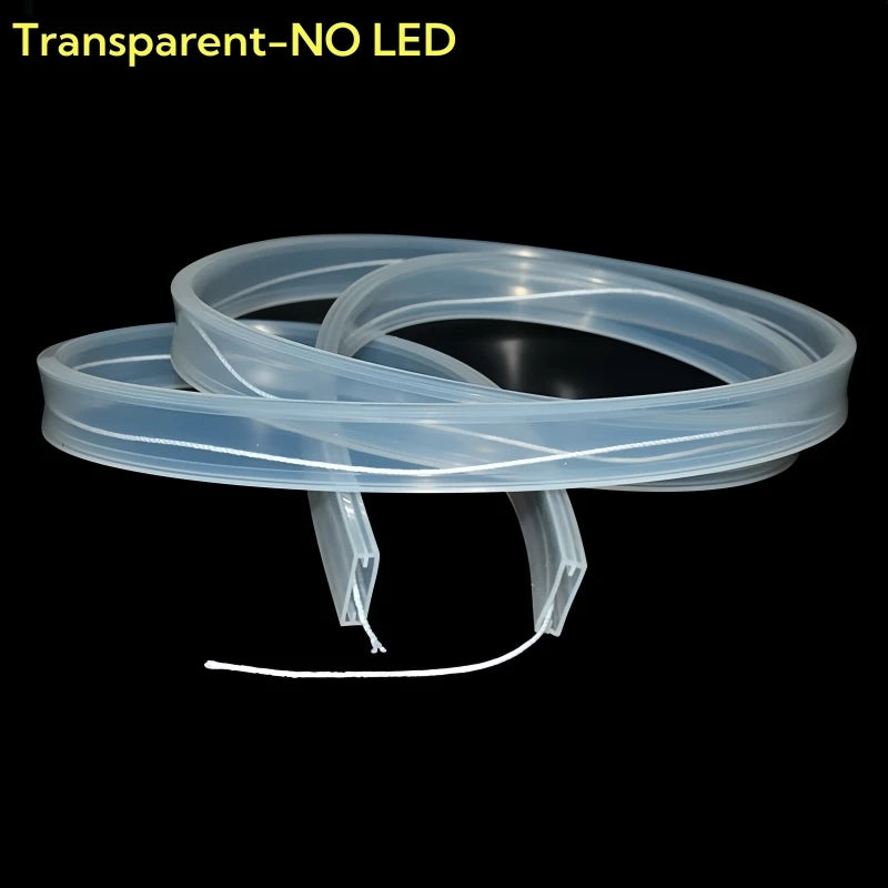 1-10m White/Transparent Neon Silicone Tube LED Rope Lamp Waterproof Diffuser Cover For 8/10/12m RGB Flexible Strip Light Channel