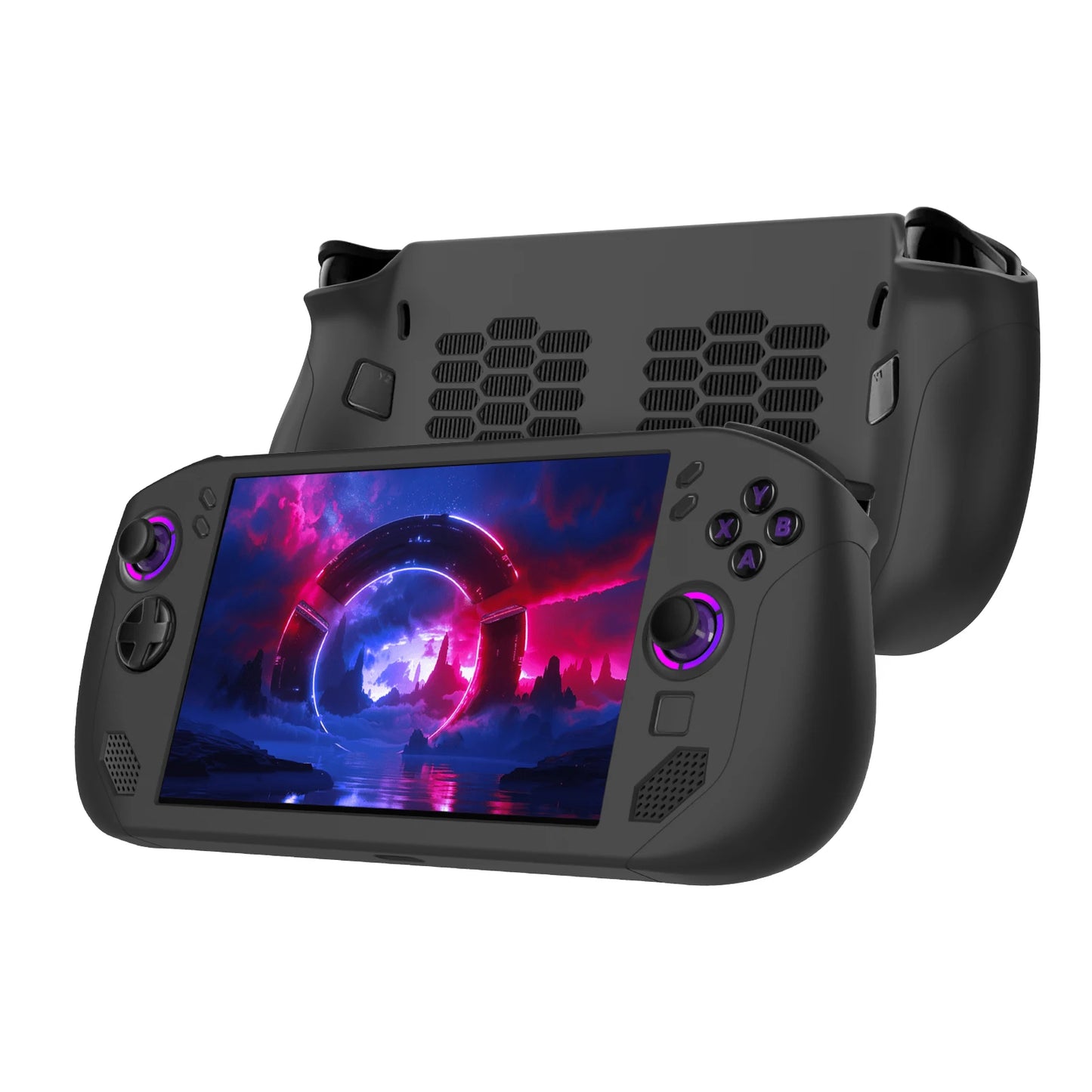 Silicone Case for Legion GO S Game Console Shockproof Anti-Drop Protective Cover Game Accessories Black White Pink.