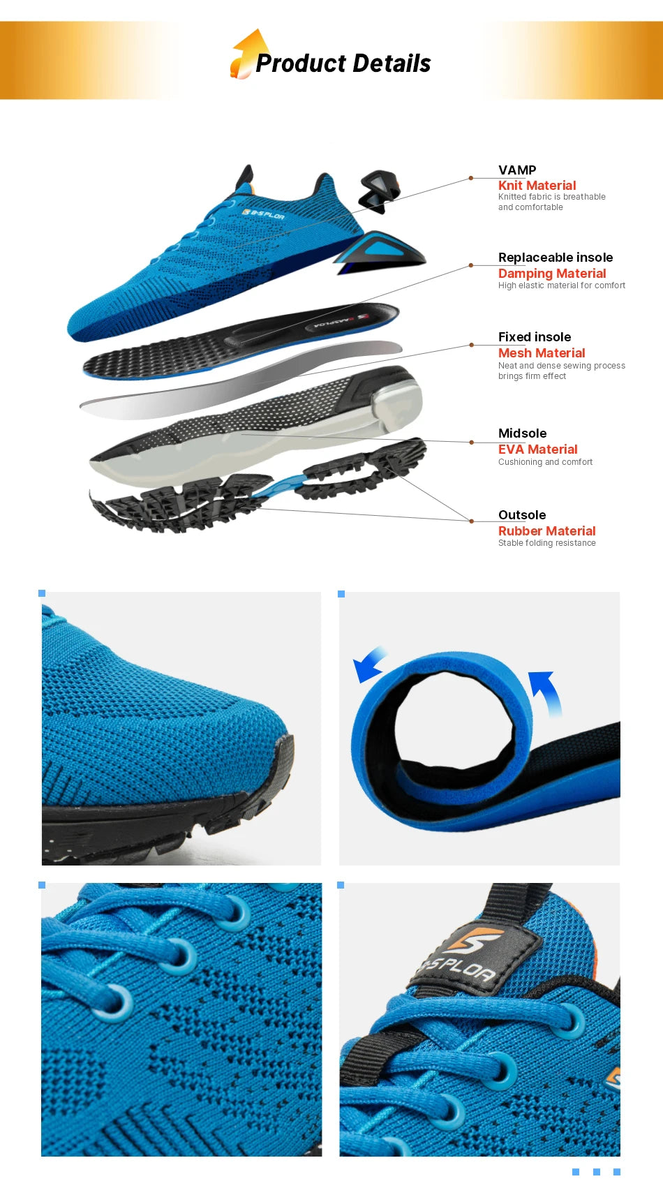 Baasploa Men Running Shoes Lightweight Sport Shoes for Men Mesh Breathable Casual Sneakers Non-Slip Outdoor New Arrival.
