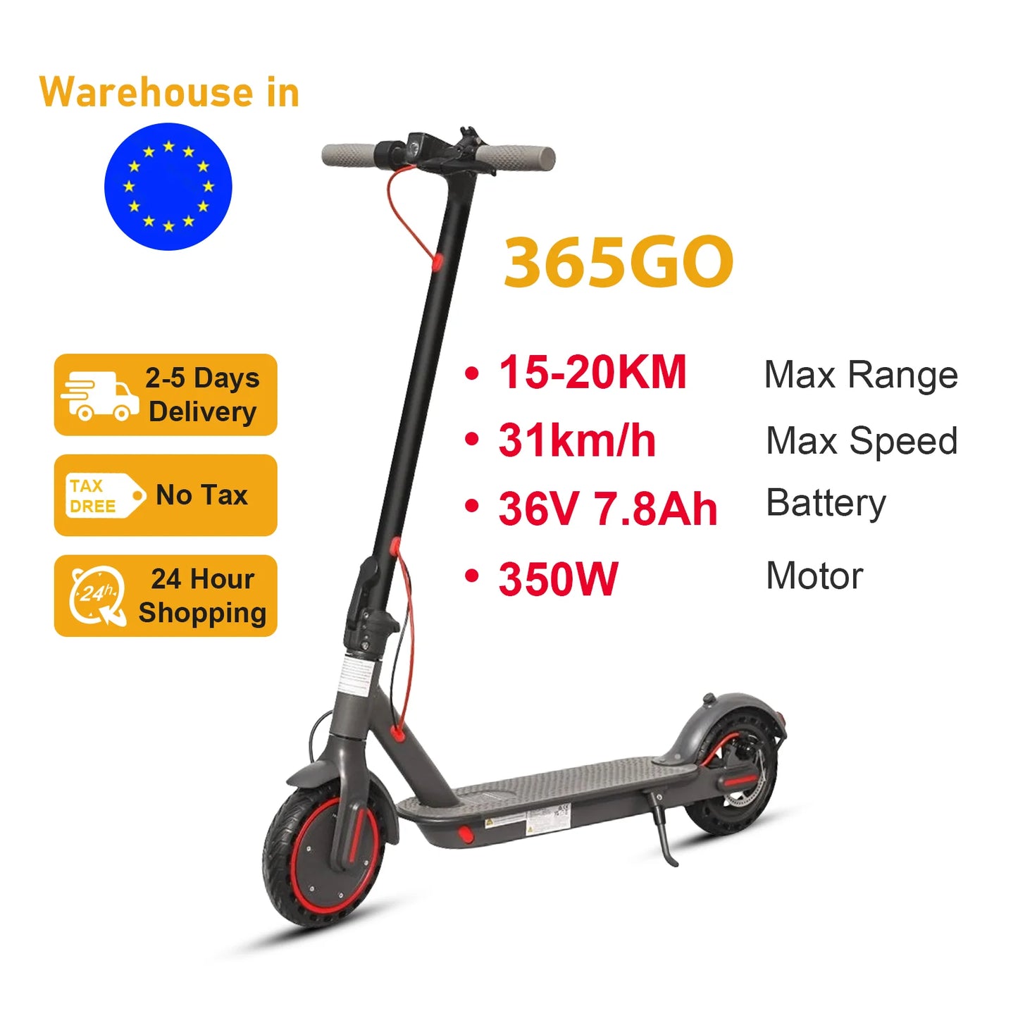 JUICEASE 365GO Adult Electric Scooter Max Speed 31km/h Max Range 20km For Xiaomi 350W Motor 36V with Smart APP Foldable EScooter.