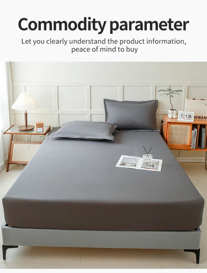 Waterproof Fitted Bed Sheet With 360 Elastic Band Mattress protector Cover Bedspreads for Single Double King Queen Size Bedsheet
