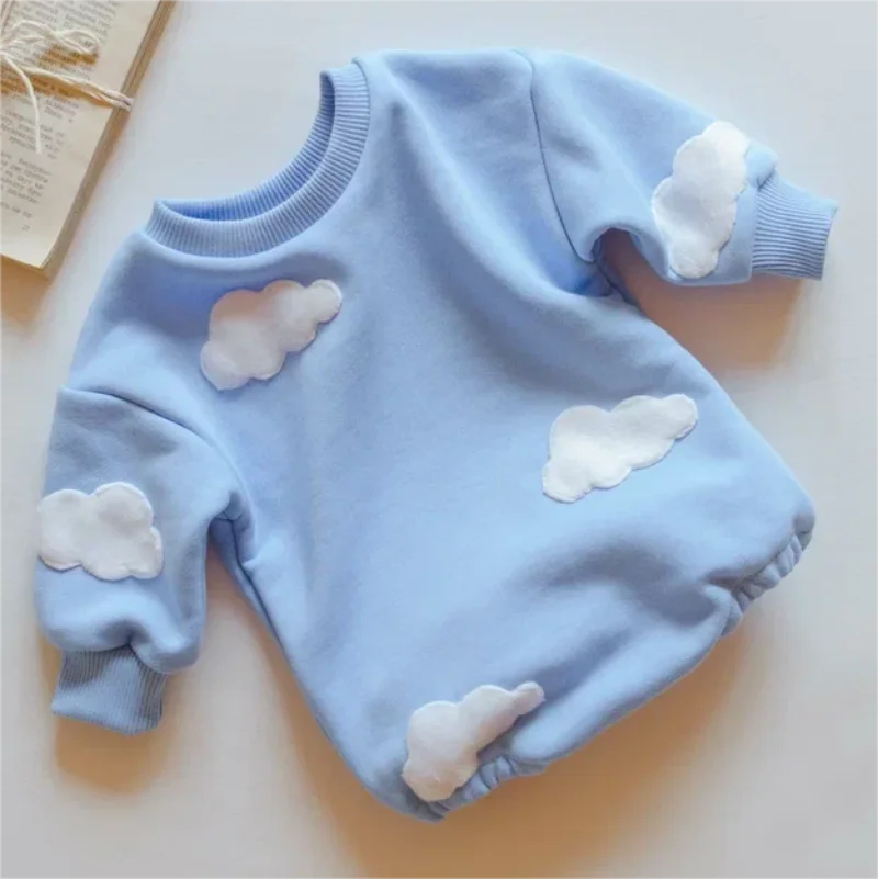 Ins Frühling Baby kleidung Wolke Sweatshirt Stram pler Baby Mädchen Jungen Baumwolle Bodysuit Kleidung Neugeborene 0 bis 12 Monate 24m Oberbekleidung.
