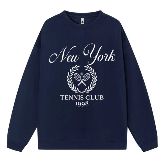 Herbst plus Größe Frauen Sweatshirt neue Jugend Tennis Club 1998 Logo Print Hoodie lose warme Pullover Fleece weiche weibliche Kleidung