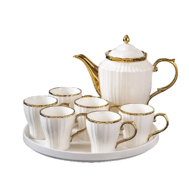 New high-value European ceramic coffee set, color glaze, high-end Phnom Penh coffee cup saucer, afternoon tea set.