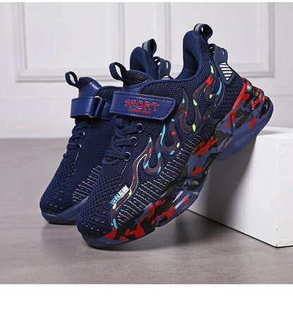 Boys Running Shoes 2022 Design Children Sneakers Mesh Kids Casual Sneakers 7-12 Years Children Sneakers for Boys.