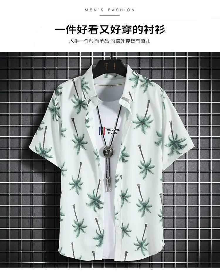 Beach Clothes For Men 2 Piece Set Quick Dry Hawaiian Shirt and Shorts Set Men Fashion Clothing Printing Casual Outfits Summer.