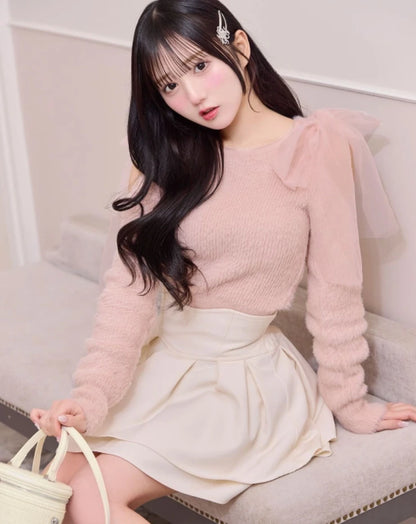 Japanese Lolita Black Skirts Women 2025 Spring Autumn New Radian Waistline Slim Short Pleated Skirt Female Mini Skirt Culottes