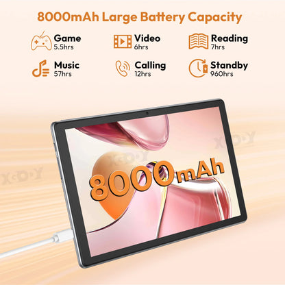 XGODY P60 Pro Android 15  256GB Tablet PC 10 Zoll ultra-klares 90Hz Display 24GB(8+16) 256GB 8000mAh Akku Tablet.