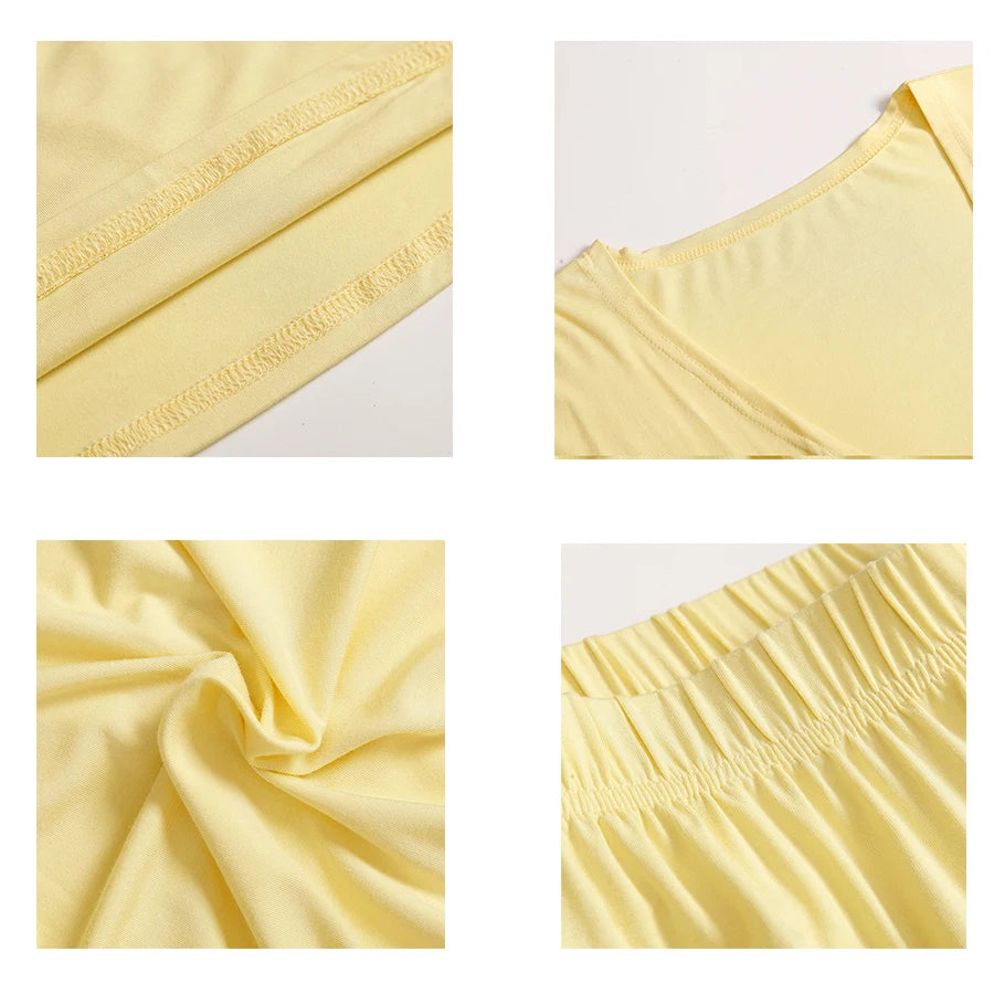 Hirsionsan Modal Soft Loose Sets Women Casual Three Pieces Long Sleeve Cardigan & High Waist Pants & Vest Outfits Tracksuit 2025.