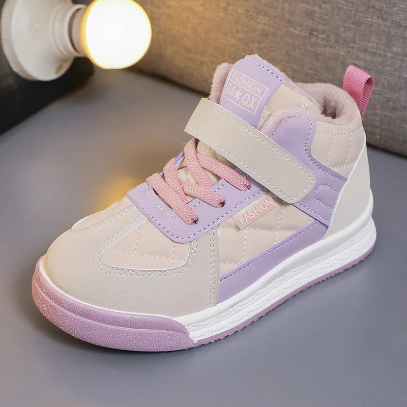 2023 Children sports Fashion shoes  winter warm walking shoes Casual sneakers for kids.