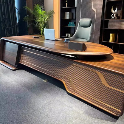 Leichter Luxus-Chef-Tisch, Chef-Schreibtisch, einfache moderne Büromöbel für Stuhlpersonen, speziell geformter kreativer Allgemein