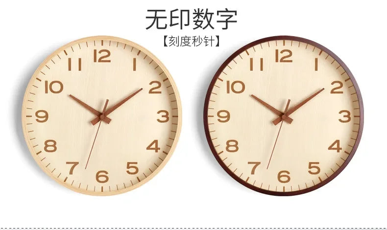 Wanduhr Wohnzimmer Zuhause Wandbehang Massivholz moderne einfache Uhr mittelalterliche Uhr Log Schlafzimmer Dekoration