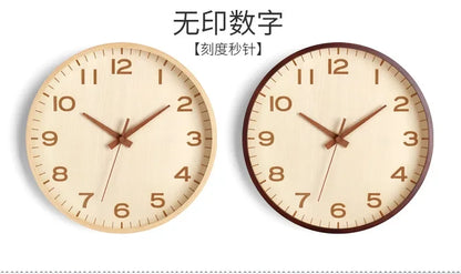 Wanduhr Wohnzimmer Zuhause Wandbehang Massivholz moderne einfache Uhr mittelalterliche Uhr Log Schlafzimmer Dekoration
