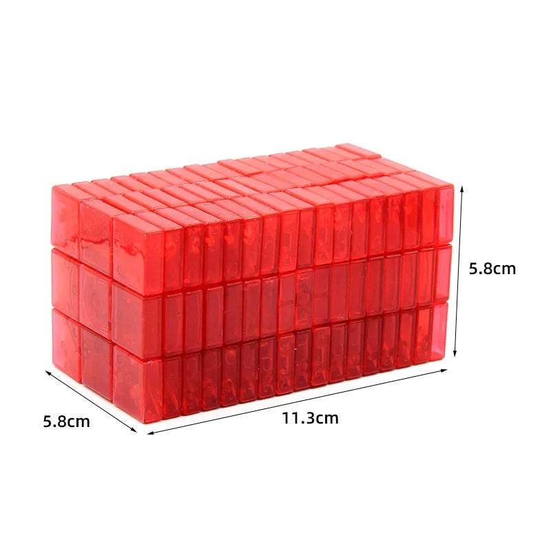 Limited Edition Cube 3x3x17 Magic Cube Black Speed Cube  Primary Color Transparent Red Unequal Order 3317 Educational Funny Toys.