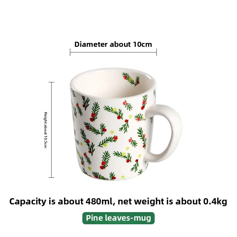 Goblin Series Ceramic Plate Large Dinner Plate Rectangle Tray Christmas Tableware Underglaze.