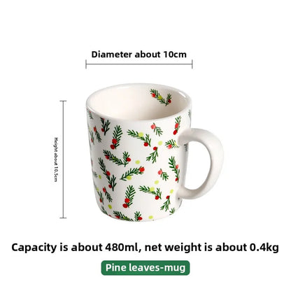 Goblin Series Ceramic Plate Large Dinner Plate Rectangle Tray Christmas Tableware Underglaze.