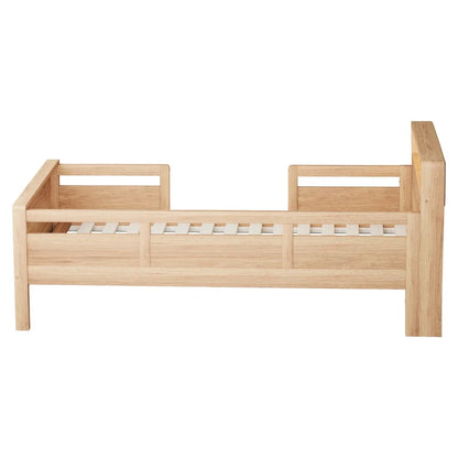 Multifunktions-Holzbett, USB- und Tape-C-Kombinationssteckdose, kleines LED-Licht, Kopfteil mit Einlagerfunktion, Einzelbett