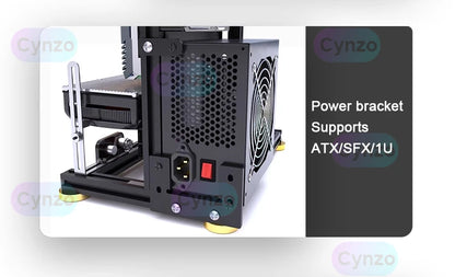 ITX MATX ATX Gamer Cabinet,MOD Desktop PC Case Open Frame Rack,Water Cooler Computer Gaming Chassis Vertical Personality DIY.