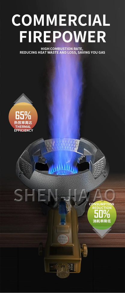 8#/10# Commercial High-pressure Gas Stove Single-hole High-pressure Liquefied Gas Stove for Hotel Restaurants.