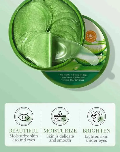 60pcs Aloe Vera Collagen Eye Mask Anti Dark Circles Eyes Bags Moisturizing Anti-Wrinkles Eye Patches Eyes Skin Care Products.