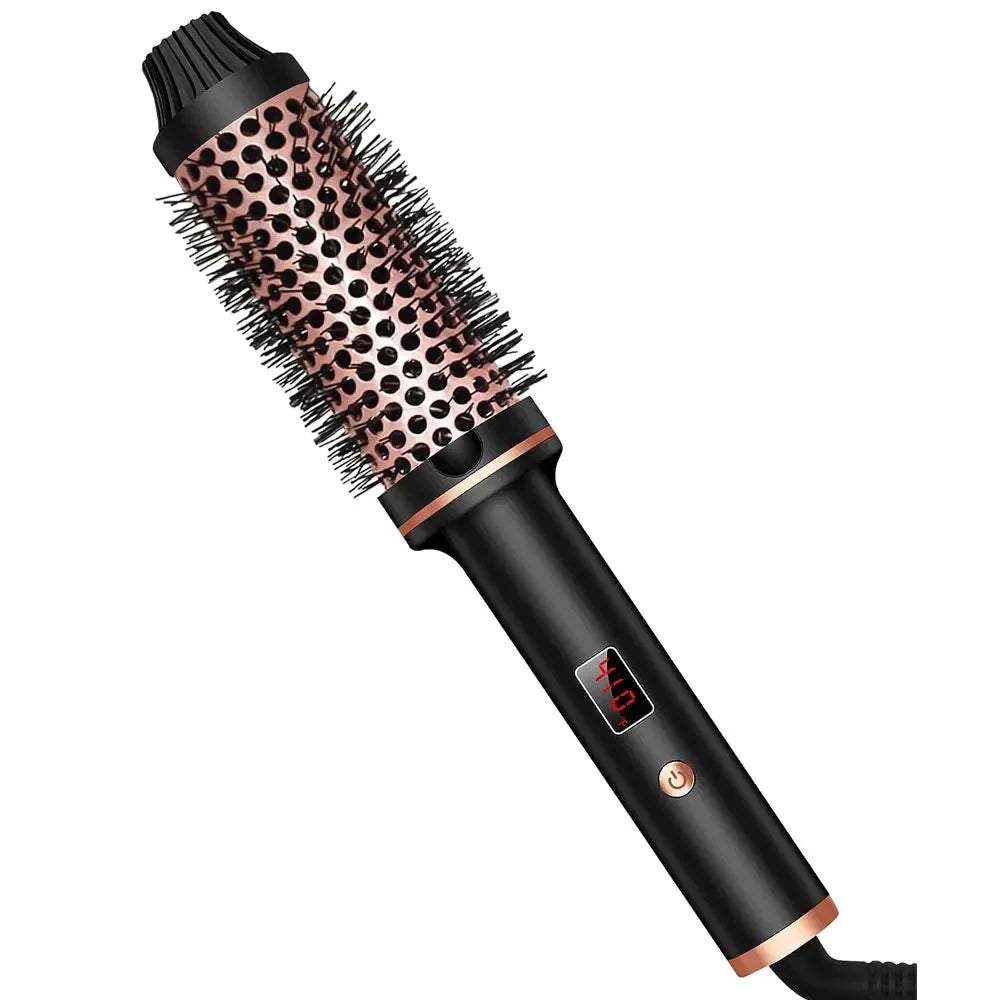 3In1 Professional Ionic Hair Curler PTC Ceramic Straightener Curling Hair Styling Brush Anti-Scald Thermal Brush Curl Wand.
