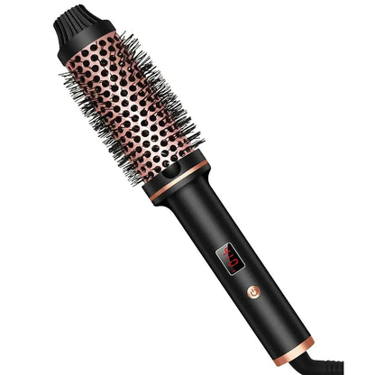 3In1 Professional Ionic Hair Curler PTC Ceramic Straightener Curling Hair Styling Brush Anti-Scald Thermal Brush Curl Wand.