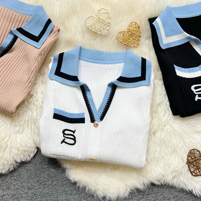 YuooMuoo 2023 Neue Sommer Frauen Gestrickte Lange Kleid Elegante Stickerei Dünne Elastische Bodycon Pullover Kleid Büro Dame Vestidos.