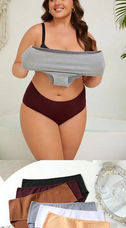 4Pcs/Set Comfort Cotton Panties Women High Waist Briefs Seamless Underwear Breathable Underpants Plus Size Panty S-2XL Intimates.