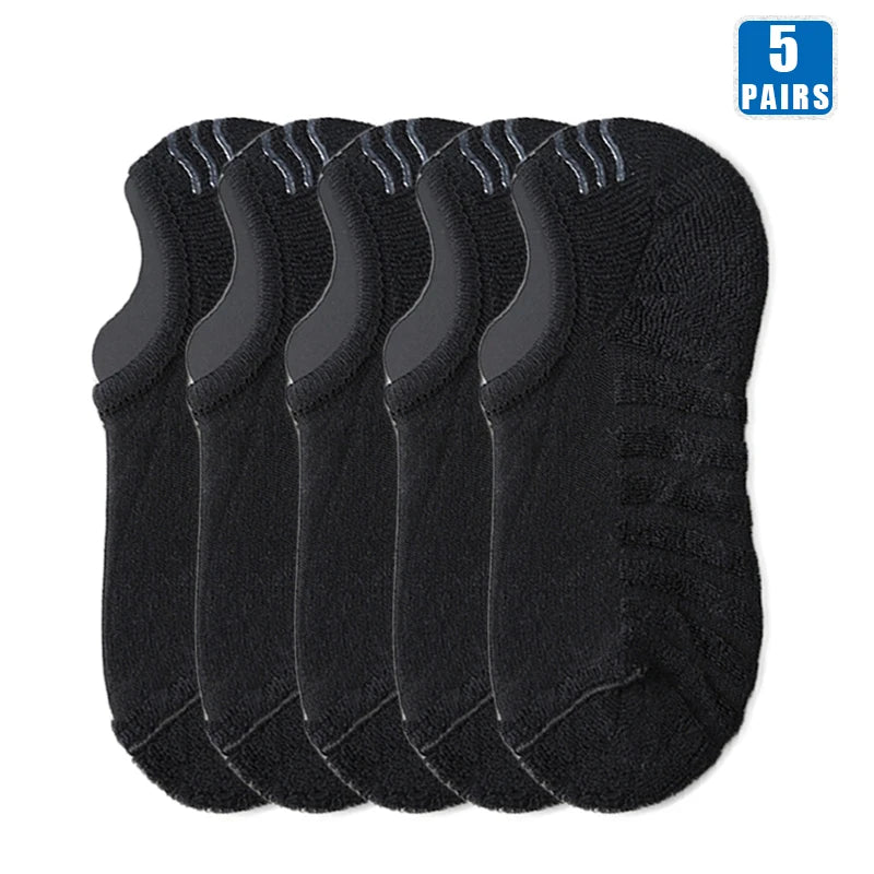 5 Pairs Men Short Socks Cotton High Quality Crew Ankle Casual Soft Low-Cut Non-Slip Breathable Summer Autumn 2022 Sock for Male