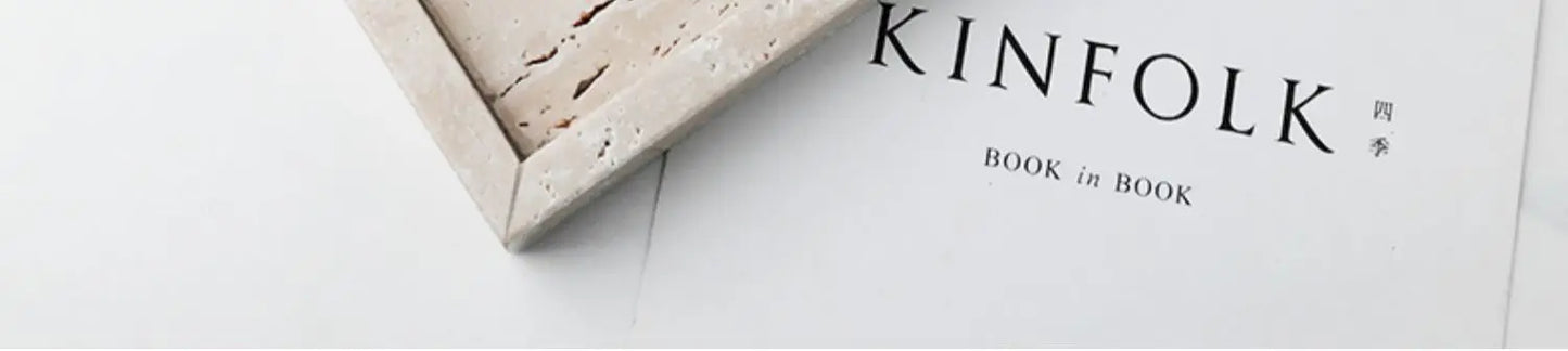 Minimalism Marble Tray for Perfume Candles Jewelry Travertine Stone Vanity Tray for Dresser Countertop Coffee Table Serving.