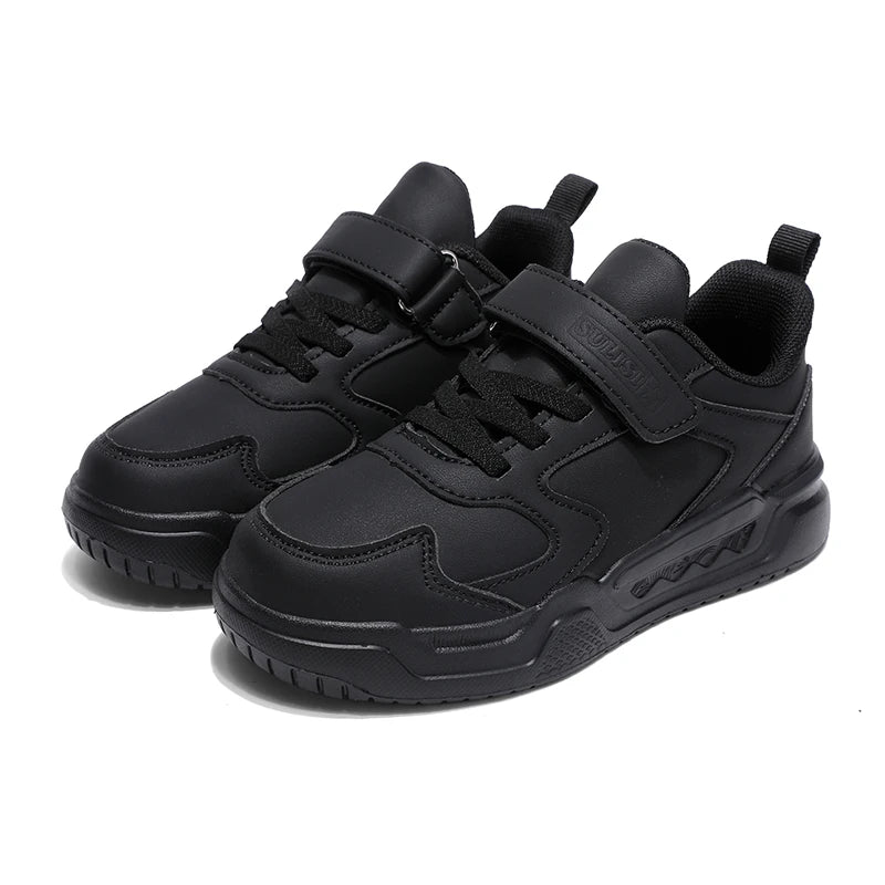 Black Kids Shoes Boys School Sneaker 4 To 12 Years Daily Walking Casual Sneaker Children Sports Shoes for Boy.
