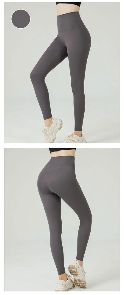 Women's High Waist Butt Lift Yoga Pants - No Camel Toe, Buttery Soft Naked Feeling, Peach Hip, Seamless Gym Running Leggings