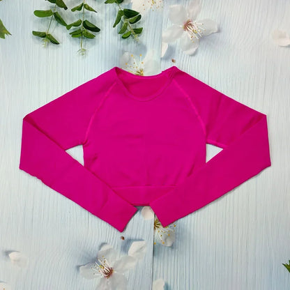 Seamless Women's T-shirt Sports Female Clothing Fitness Long Sleeve Tops with Thumb Hole Gym Running Shirts Workout Sportswear.