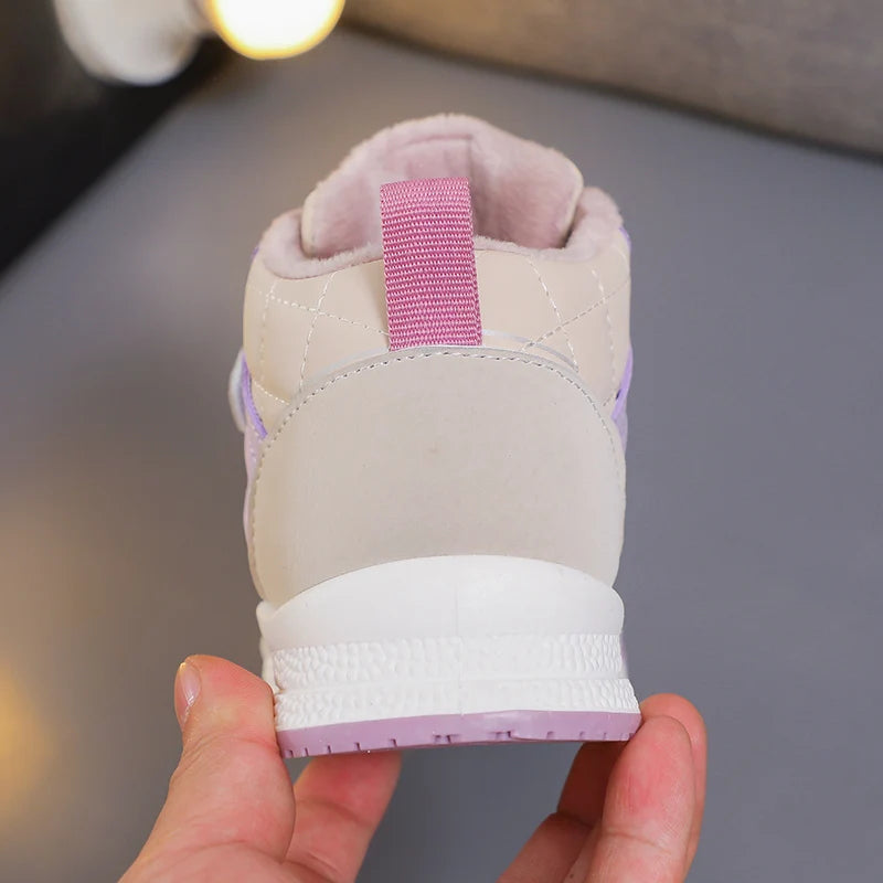 2023 Children sports Fashion shoes  winter warm walking shoes Casual sneakers for kids.