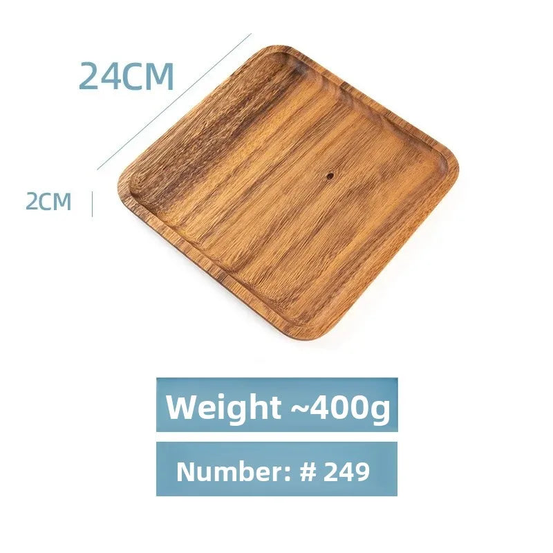 Square Wooden Serving Tray Hotel Style Ins round Corner Plate Wooden Material Jewelry Packaging And Display Tools.