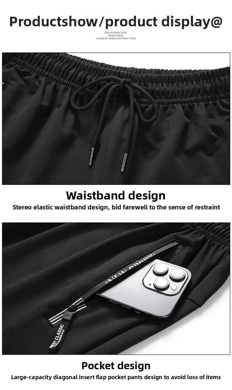 Men's Plus Size M-8XL Casual Loose Sports Pants Straight Leg Harlan Long Trousers Spring Autumn Long Pants Male Clothing 145KG