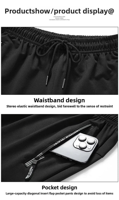 Men's Plus Size M-8XL Casual Loose Sports Pants Straight Leg Harlan Long Trousers Spring Autumn Long Pants Male Clothing 145KG