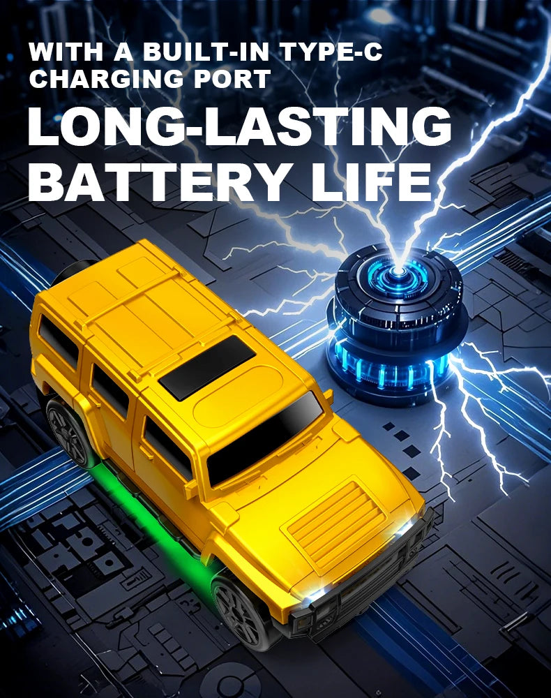 2.4G 4WD 1:64 RC Car High speed Tabletop Remote Control Car Mini Off-Road Climbing Car Mini GTR Racing Desktop Car Children Gift.