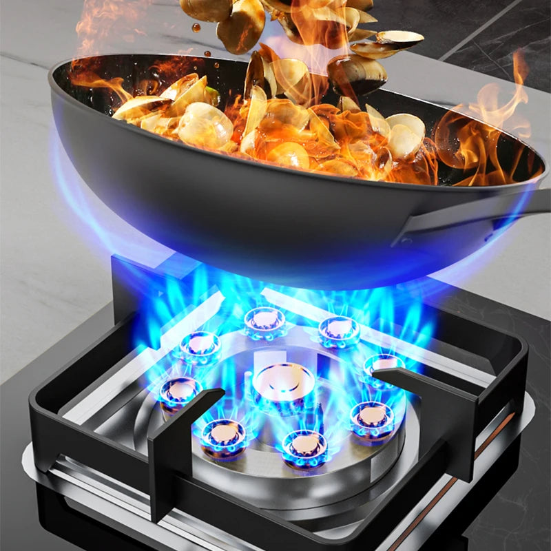 7.2KW Gas Stove Household Three Stove Timing Table Embedded Dual-purpose Natural Gas Liquefied Gas Fire Stove Gas Stove.